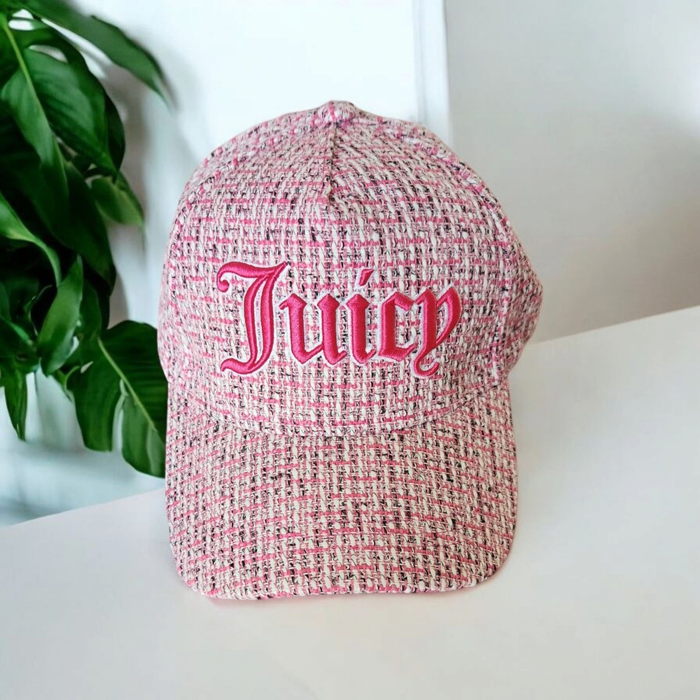 NWOT Juicy Couture Pink Tweed Hat